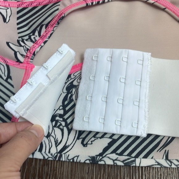 🧵Stella McCartney Adidas sports bra *Altered! chrysanthemum white black pink - Picture 5 of 11